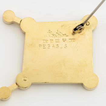 Wiwen Nilsson, an 18K gold brooch in the shape of the constellation Pegasus, Lund 1967.