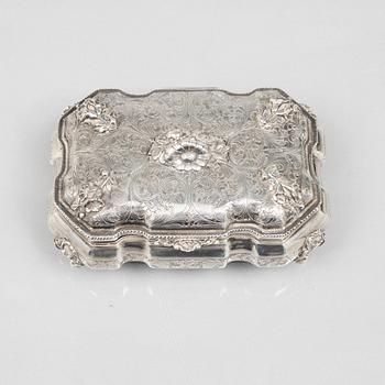 A Rococo Style Silver Box, 20th Century.