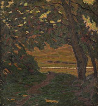 795. Ellen Trotzig, Scandinavian landscape with trees.