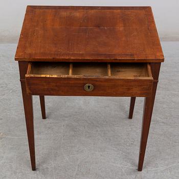 A late gustavian sewing table, ca 1800.