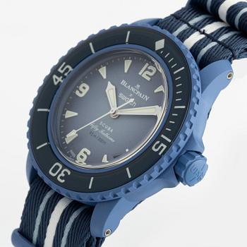 Swatch/Blancpain, Scuba Fifty Fathoms, Atlantic Ocean, armbandsur, 42,3 mm.