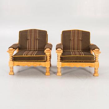 Armchairs, a pair, Denmark, 1970s.