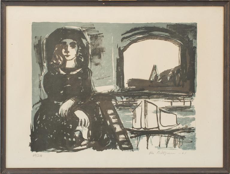 OLA BILLGREN, färglitografi, signerad och numrerad 87/210, daterad -61.