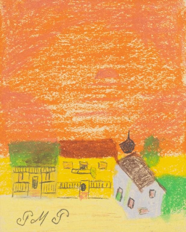 Primus Mortimer Pettersson, chalk drawaings, 4 signed PMP.