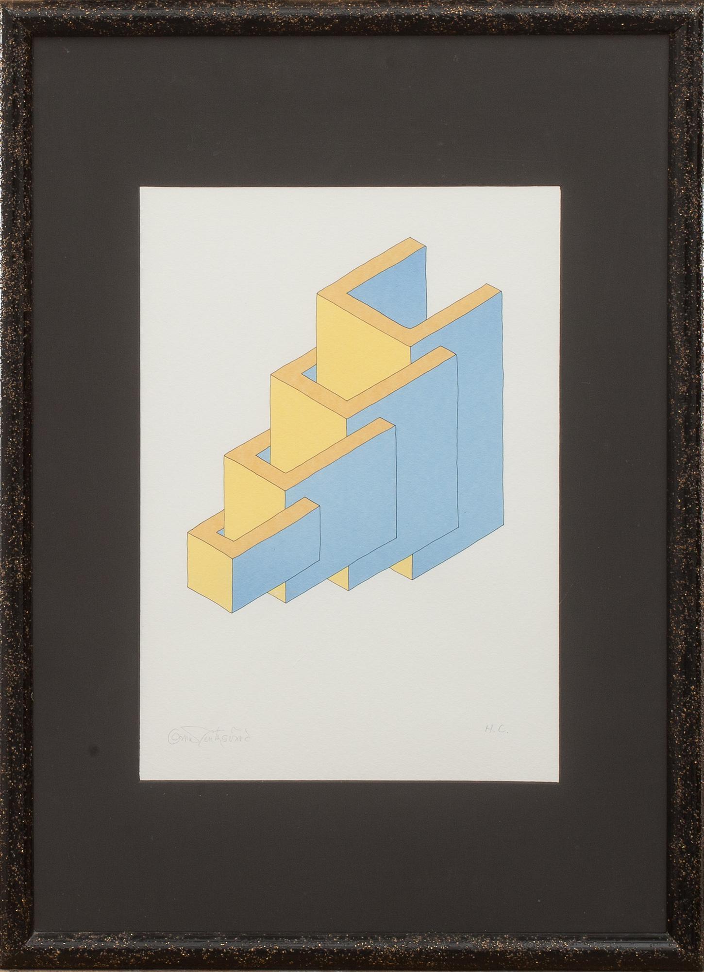 OSCAR REUTERSVÄRD, färglitografi, 2 st. HC upplaga, signerade.