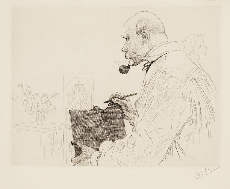 Carl Larsson, "Självporträtt".