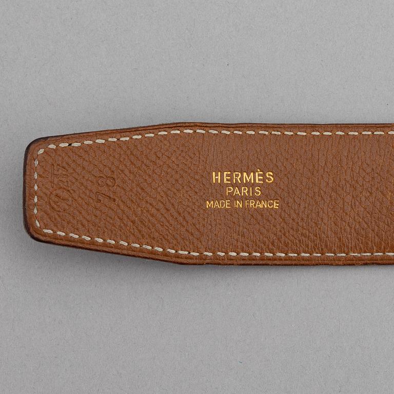 Hermès, a reversible leather belt, 1995.