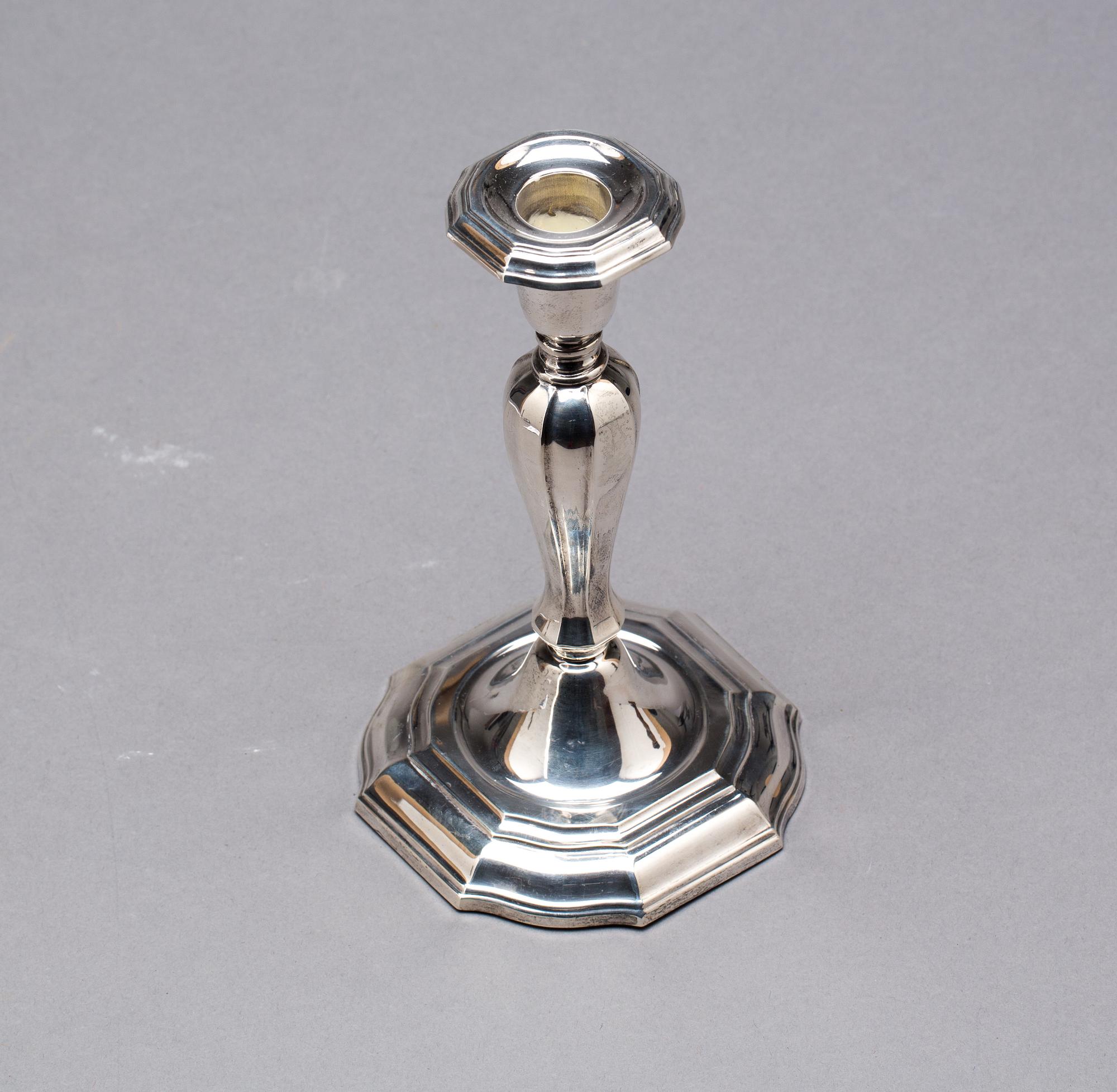 LJUSSTAKE, silver, C.G Hallberg, Stockholm.
