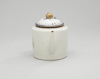 TESERVISDELAR, 5 st, kompaniporslin. Qing dynastin, Jiaqing (1796-1820).