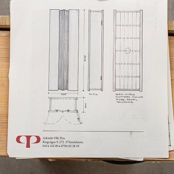 A wall cabinet "Blå ljus" design Olof Pira.