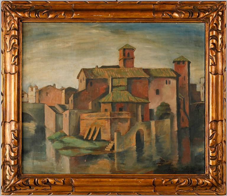 HADAR JÖNZÉN, olja på duk, signerad och daterad -28.