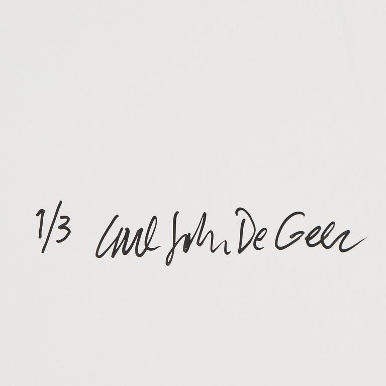 Carl Johan De Geer, photo, signed 1/3 verso.