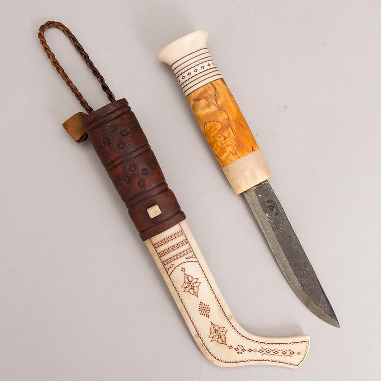 TORE SUNNA, A Sami knife, signed T. Sunna, Vettasjärvi, Sweden.