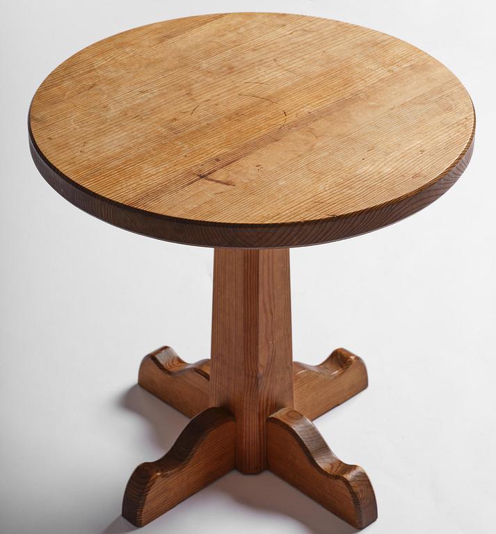 Nordiska Kompaniet, a stained pine "Lovö" table, 1940s.