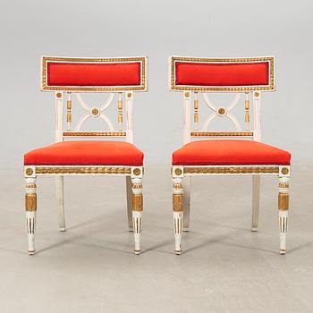Chairs, a pair in the Gustavian style, early 20th century.