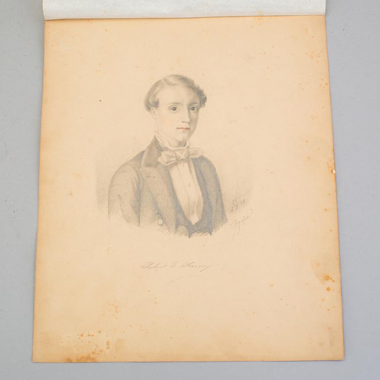 LOTTEN VON GEGERFELT, drawings (13), one of which framed.