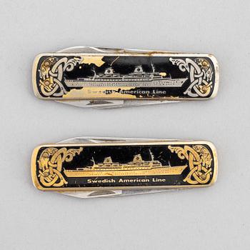 A collection of items from The Swedish America Line.