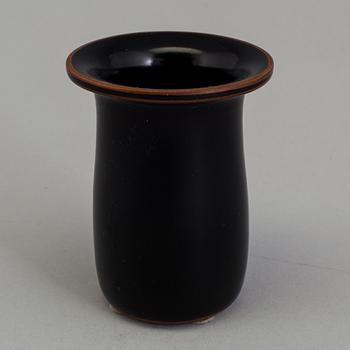 STIG LINDBERG, a unique stoneware bowl and vase from Gustavsberg, signed.