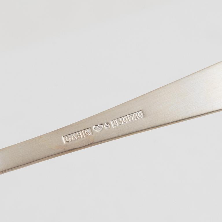 Jacob Ängman, a 46-piece Swedish silver cutlery, model 'Rosenholm', including Eskilstuna 2002.