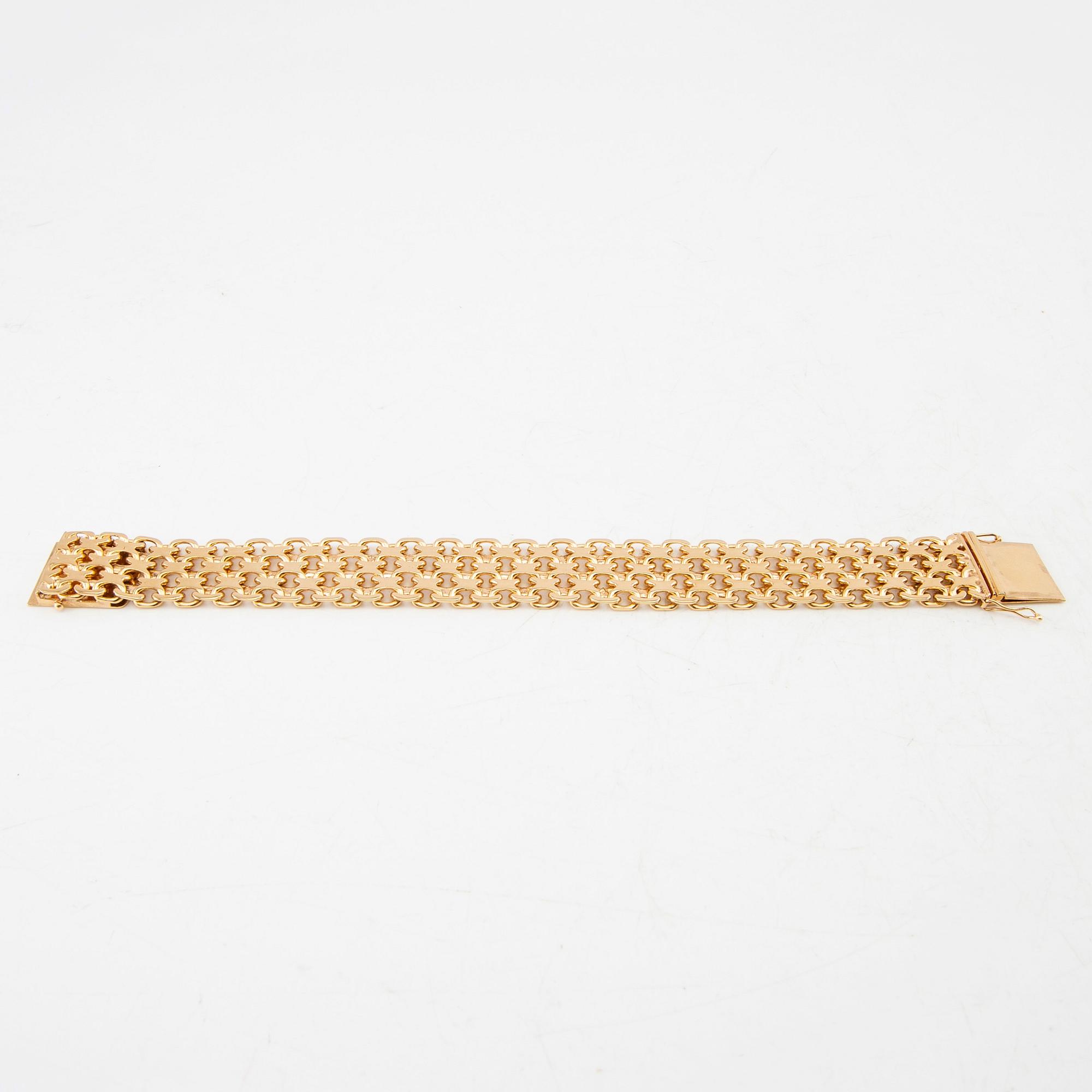 Armband x-länk 18K guld.