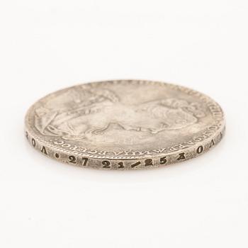 Silver coin, Catherine I, 1 rouble, Russia, 1726.
