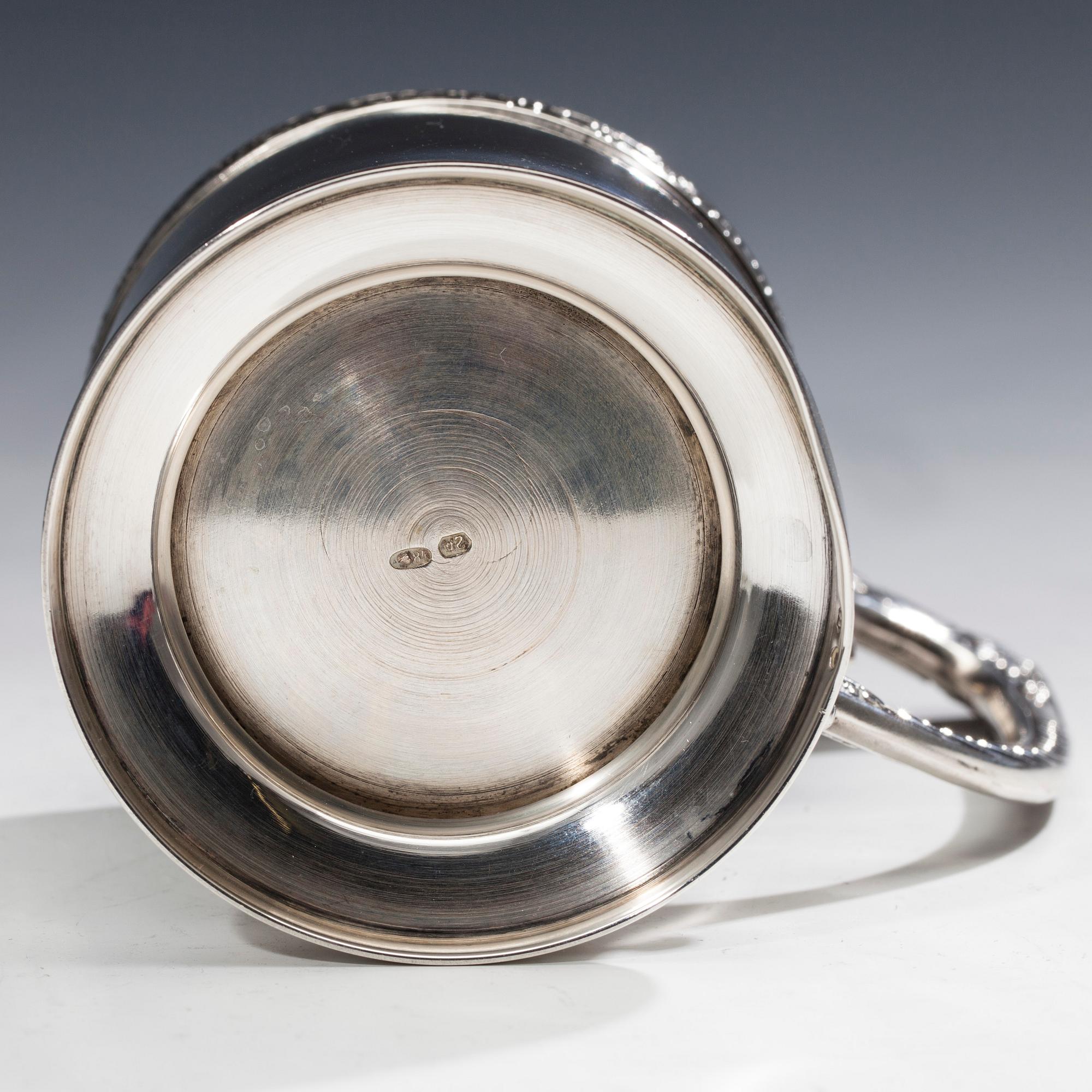 TEGLASHÅLLARE, silver, 2 Artellen, Moskva 1908-1917, vikt 166 g.