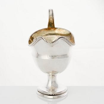 A Swedish Gustavian parcel-gilt silver cream-jug, mark of Petter Eneroth, Stockholm 1786.