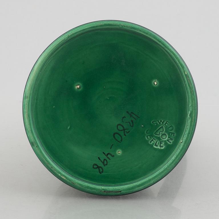 Eva Jancke Björk, a faience decanter with stopper, Bo Fajans, Gävle, 1934-43.