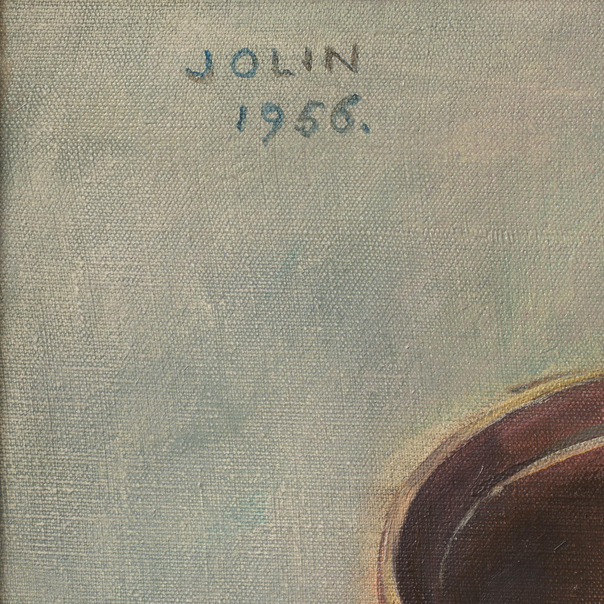 Einar Jolin,"Blomster med fruktfat och snäcka”.