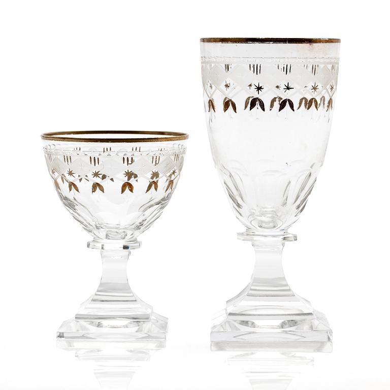 Glasservis, 31 delar, "Odelberg Junior", Kosta, 1900-tal.