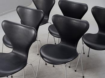 STOLAR, 6 st, "Sjuan", Arne Jacobsen, Fritz Hansen.