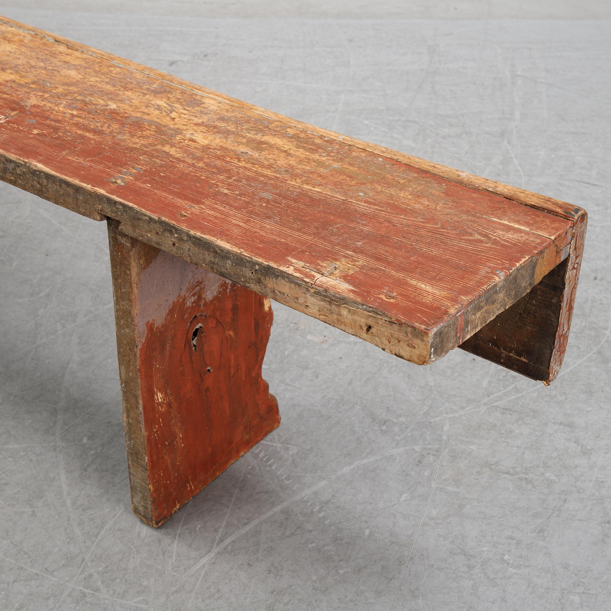 A painted bench, 19th/20th Century.