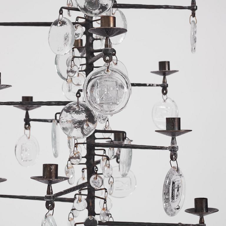 Erik Höglund, a chandelier for 12 candles, Boda Smide, Sweden, probably 1960-70s.