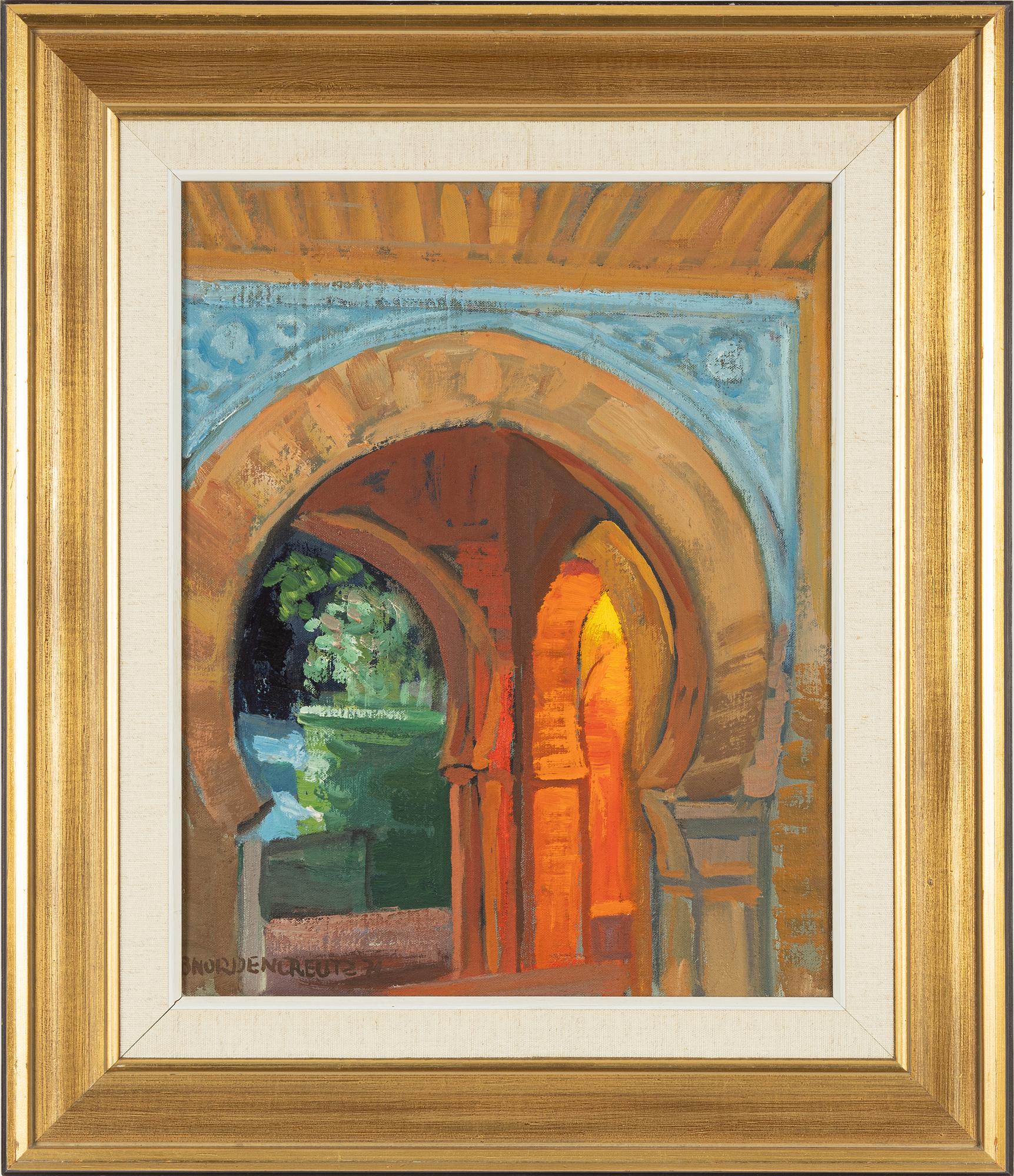 Brita Nordencreutz, oil on canvas, signed and dated -74 (?).