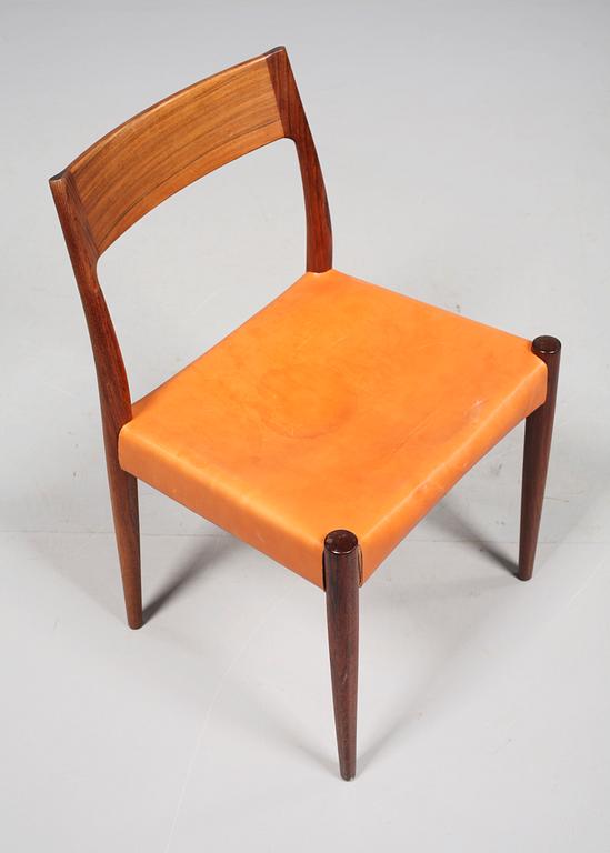 STOLAR, 4 st samt KARMSTOLAR, 2 st, Mogens Kold, Danmark, 1900-talets andra hälft.