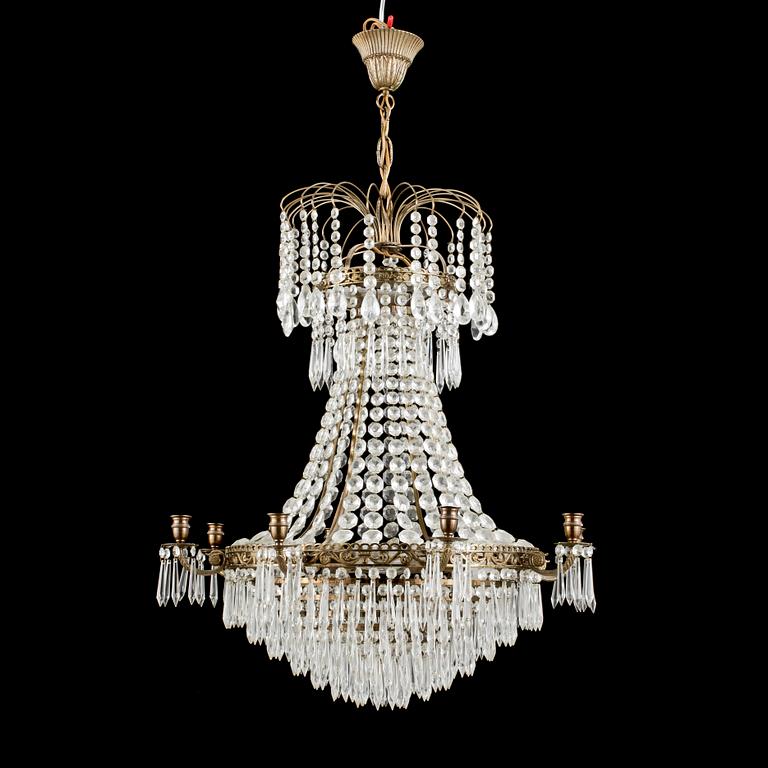 LJUSKRONA, empirestil, 1900-talets andra hälft. Höjd ca70cm.