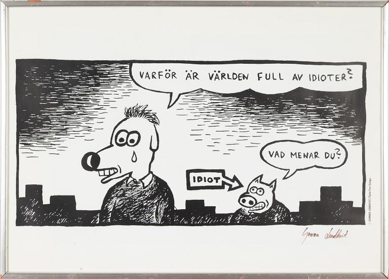 Gunnar Lundkvist, off set, signed.