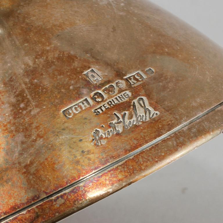 LJUSSTAKAR, ett par, silver, troligen Heinz Decker för C.G. Hallberg, Stockholm, 1957 och 1960. Vikt 233 g.