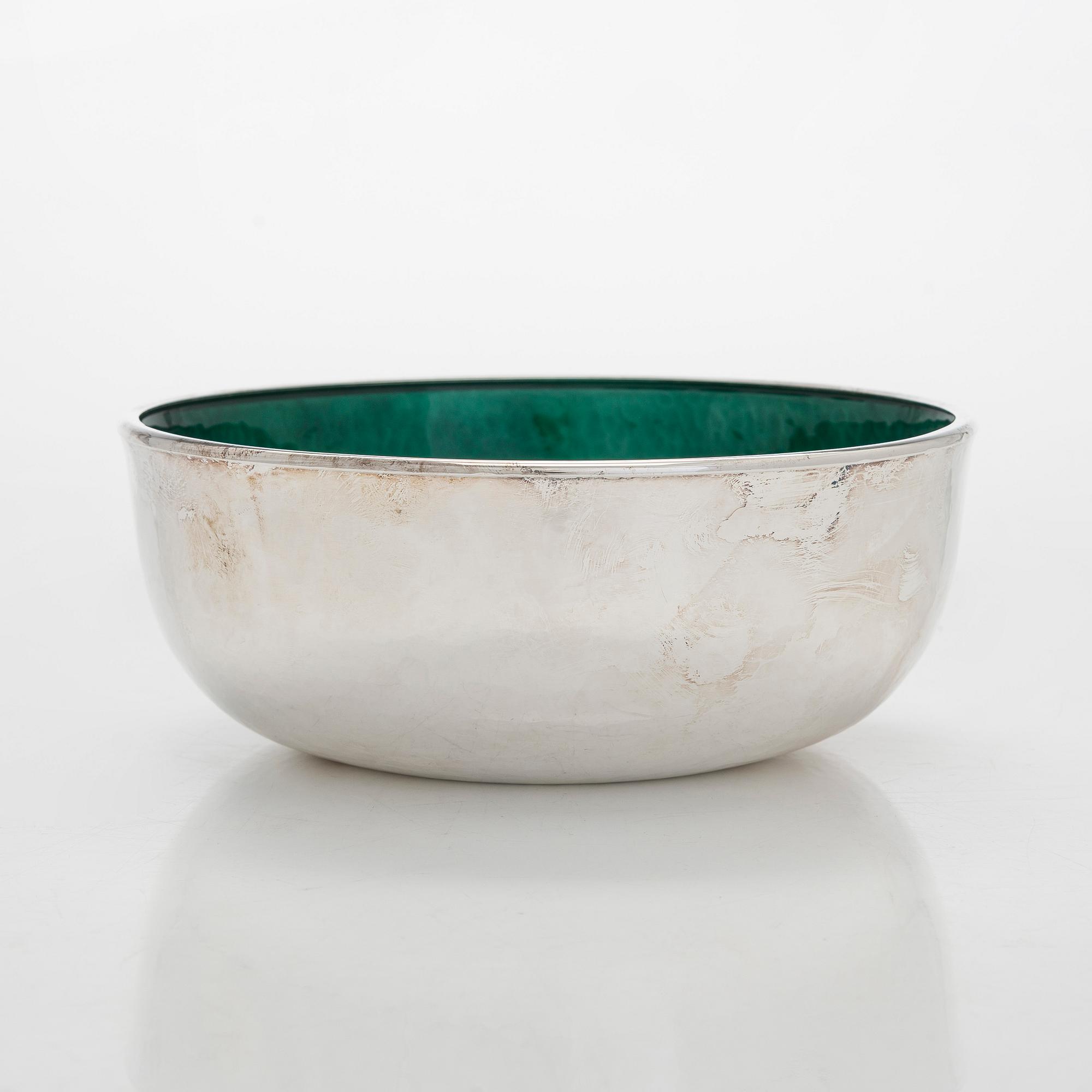 A sterling silver and enamel bowl, maker's mark of A. Tillander, Helsinki 2005.