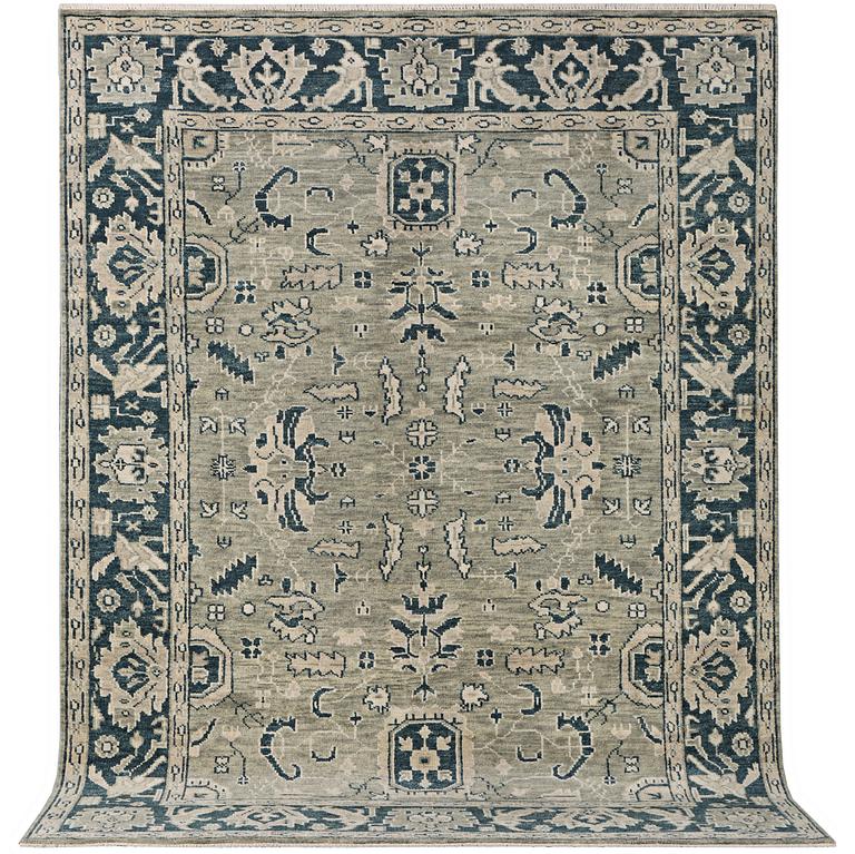 An oriental carpet with Mamluk design, c. 372 x 277 cm.