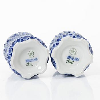 Royal Copenhagen, seven piece 'Blue Fluted Full Lace', Denmark.