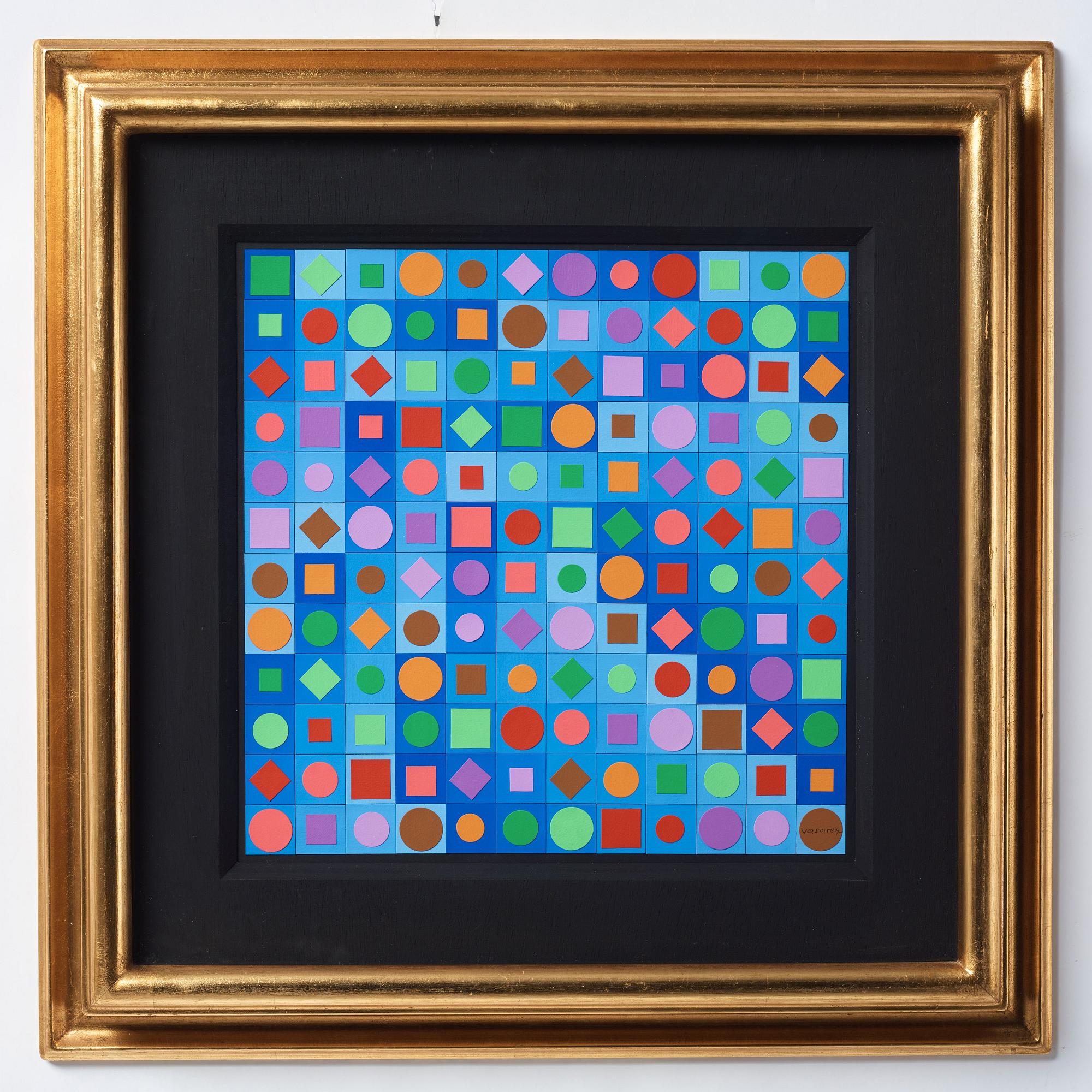 Victor Vasarely, "Pint Bleu - C".