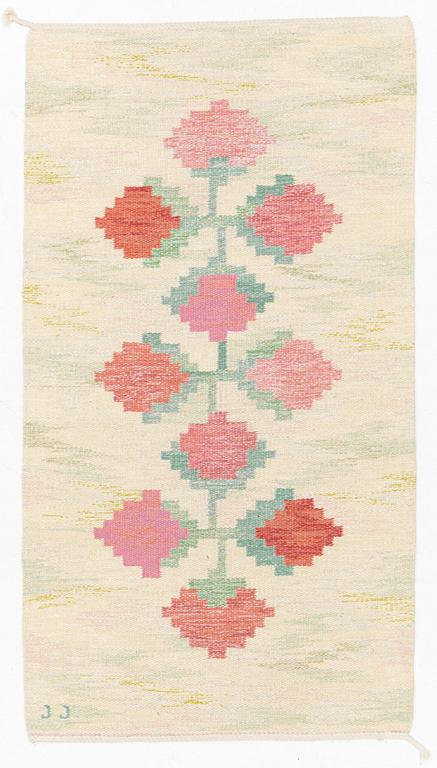 Judith Johansson, a carpet, 'Latyrus' c 165 x 89 cm, signed JJ.
