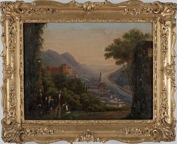 OKÄND KONSTNÄR, olja på duk, ej signerad, 1800-talets första hälft.