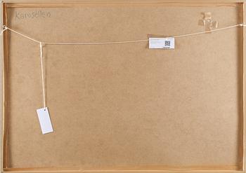 MIKLOS NEMETH, blandteknik på pannå, signerad.