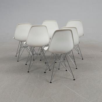 Charles & Ray Eames, chairs, 6 pcs, "Plastic chair DSR", Vitra, 2016.