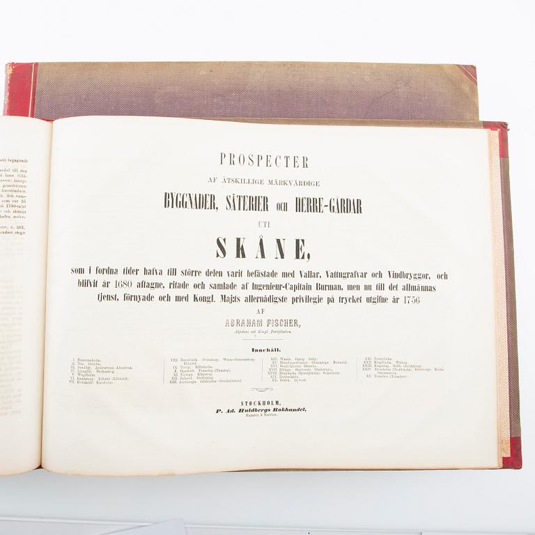 Erik Dahlberg Sweden ancient and modern. 1856, as well as description, Huldberg's Bookstore, Stockholm.