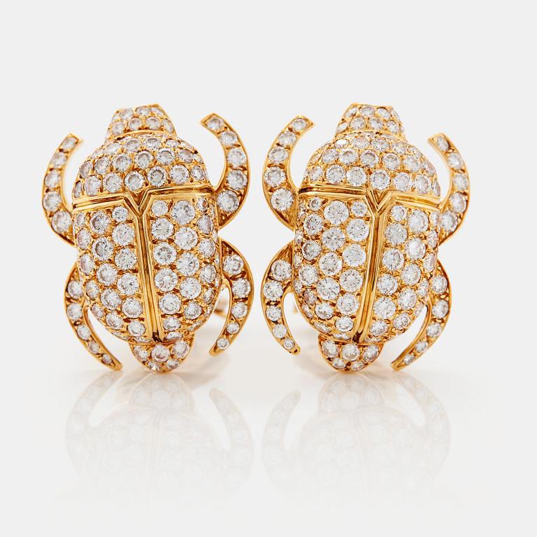 Cartier "Scarab" a pair of earrings.