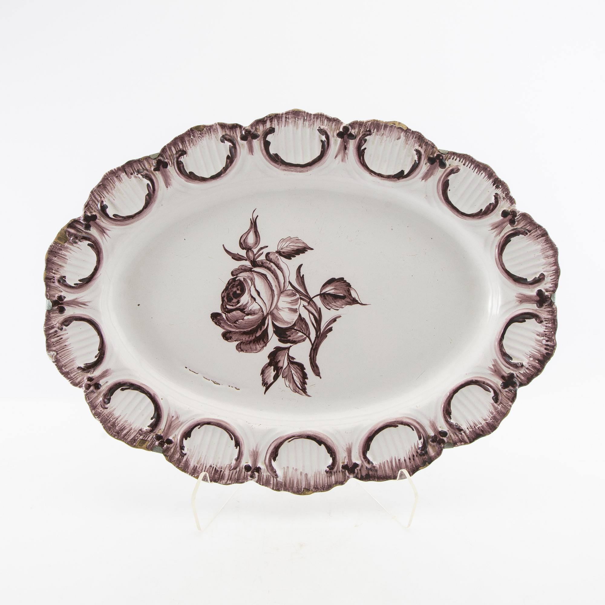 Serving dish Louis XV 18th century faience.