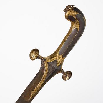 A 17th century watered-steel Shamshir, by Asadullah Isfahani, Safavid dynasty,